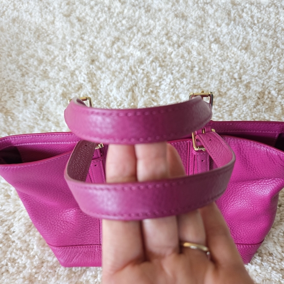 Tory Burch Pink Tote Pebbled Leather - Picture 4 of 9